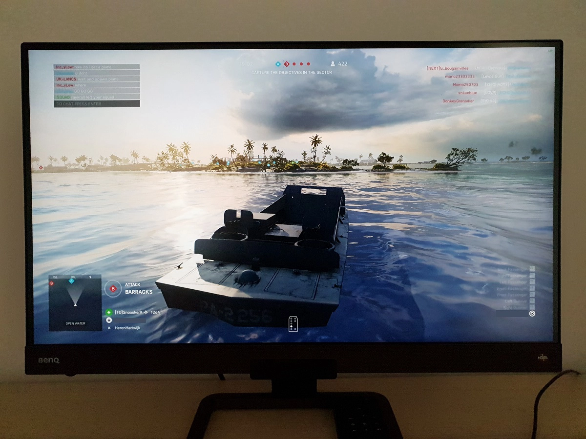 Battlefield V on the monitor