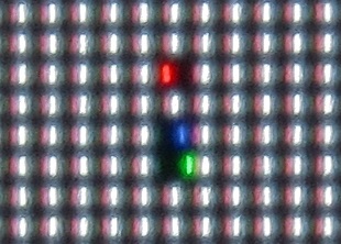 WOLED subpixels individually lit