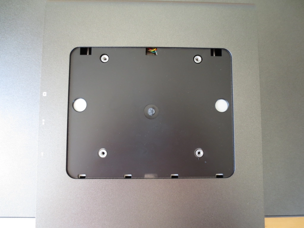 VESA mounting under plastic cover