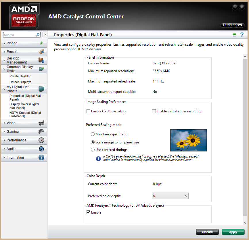 Enable AMD FreeSync