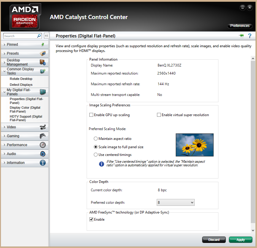 Radeon software online 144hz