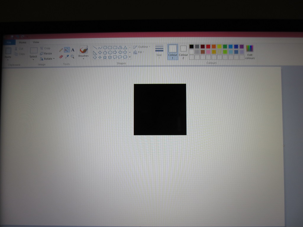 A 200 x 200 pixel black square