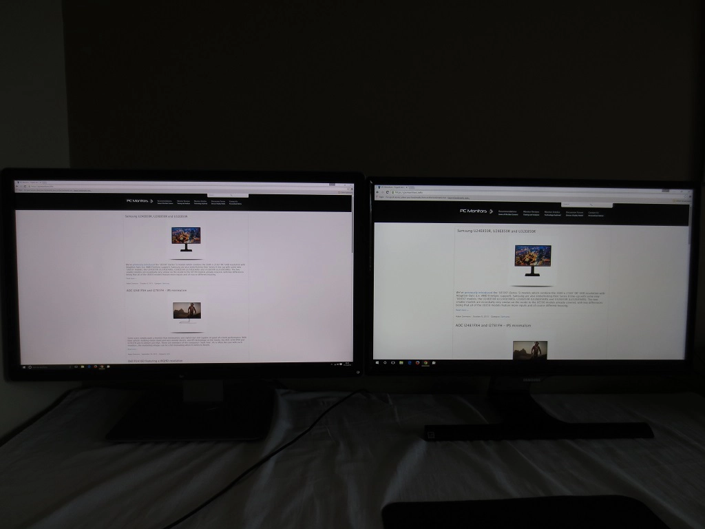 Website  comparison, 16D on left