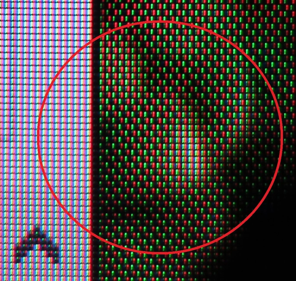 Subpixels zoomed in