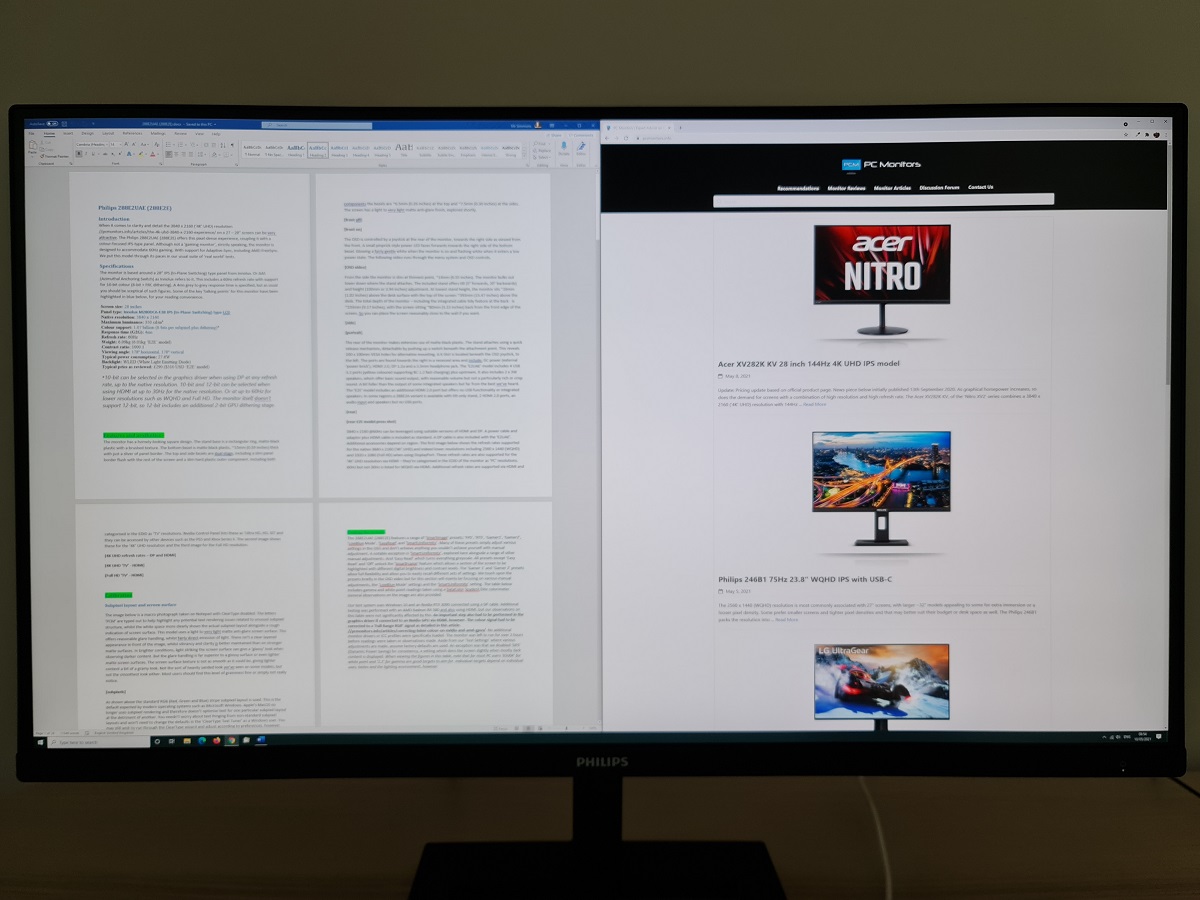 Reseña de Monitor Philips 288E2E 4K UHD