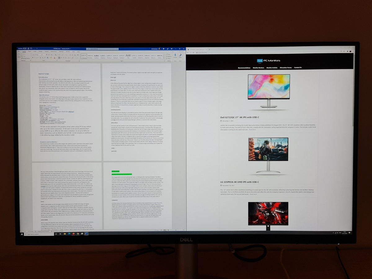 Monitor Dell 27 4K UHD con USB-C - S2722QC