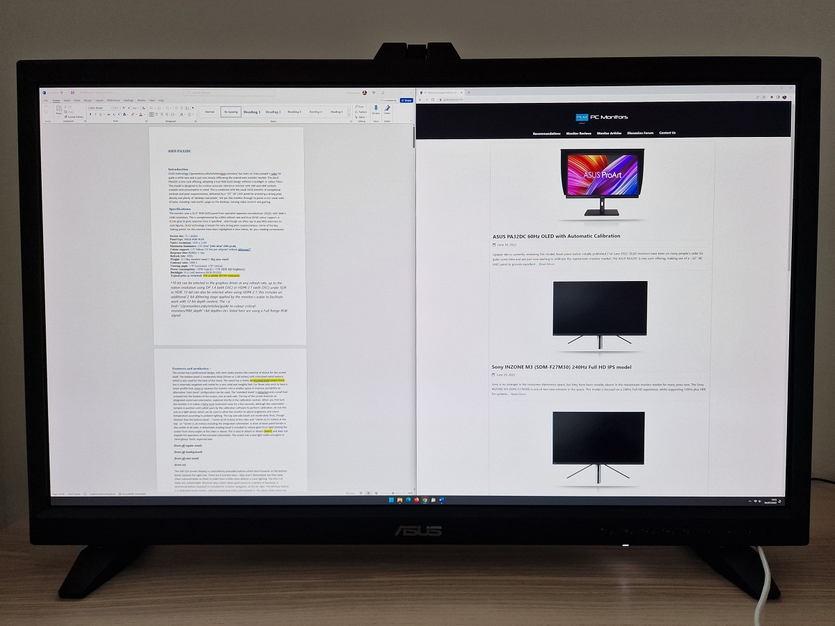 A Review of the Premium ASUS ProArt PA32DC 4K OLED Monitor